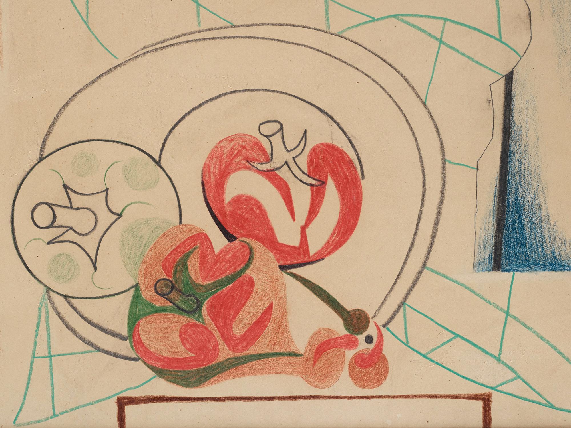 Françoise Gilot, "Etude pour tomates et poivrons".