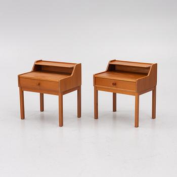 Bedside tables, a pair, second half of the 20th century.