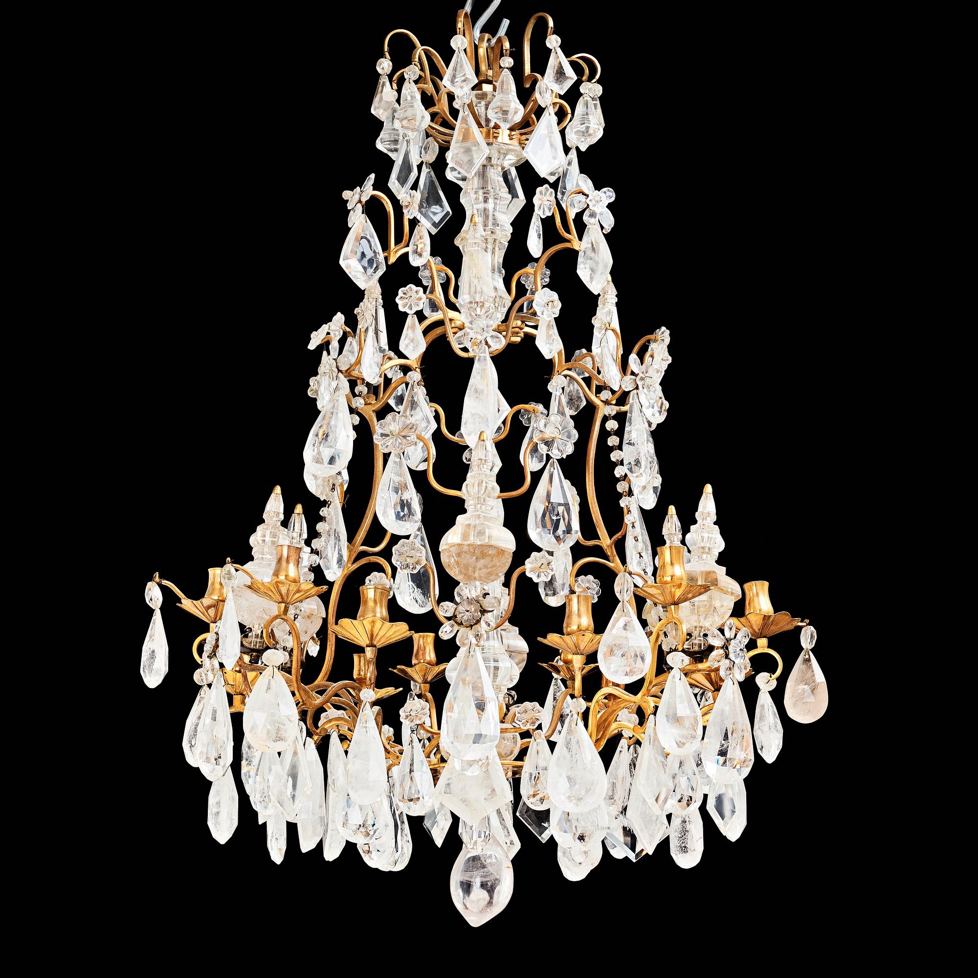 A French 19th century twelve-light chandelier.