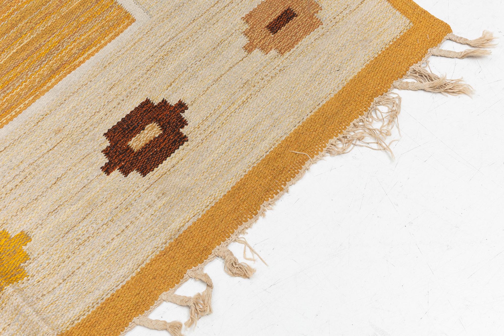 Aina Konge, attributed to, flat weave, signed AK, approx. 245 x 170 cm.