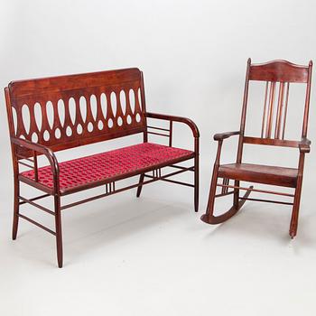 SOFFA och GUNGSTOL, Suomen Tuoli-, Kalusto- ja Sorvaustehdas, Jyväskylä & Muurame, 1906-1910.