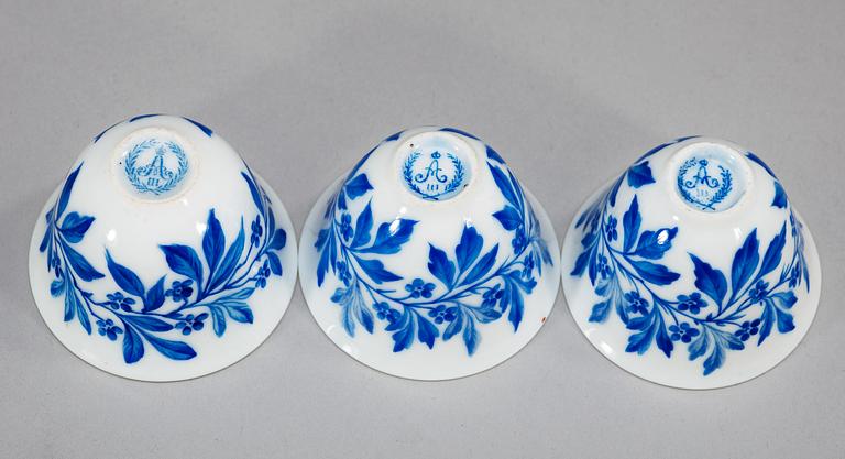 A set of 24 cups for turkish coffee, Imperial porcelain manufactory, period of Emperor Alexander II and Nicholas II.