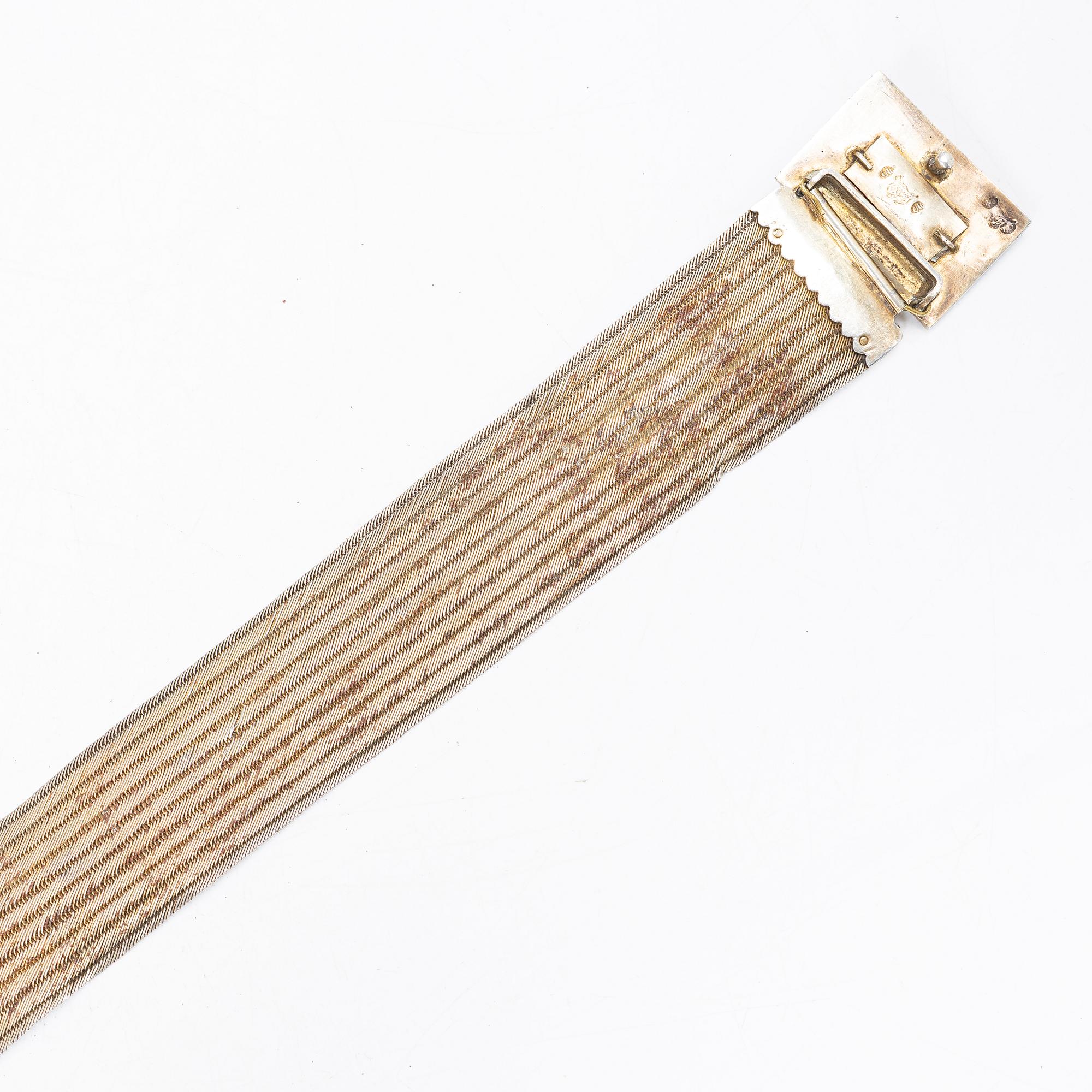 An Ottoman Empire silver belt, Turkey, circa 1880. Total weight approx. 418 g.