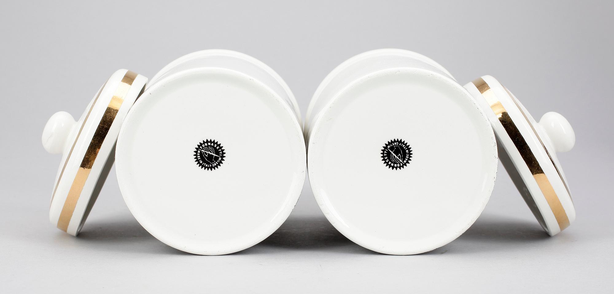 BURKAR, 2 st, Fornasetti, Italien, 1900/2000-tal.