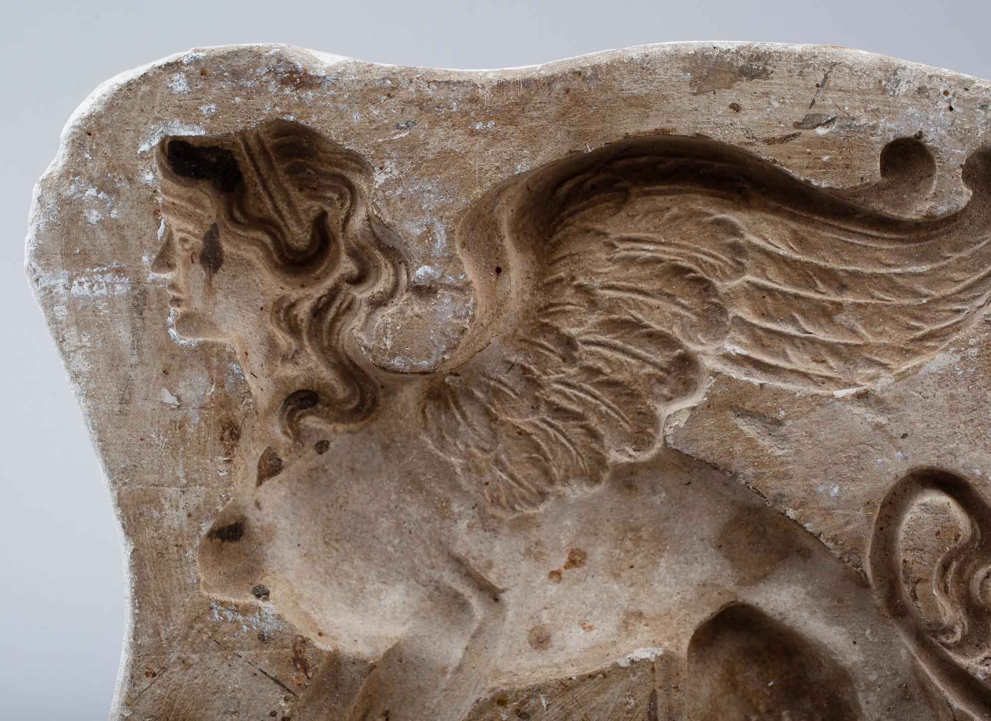 GJUTFORM, gips, 2 delar, 1800-/1900-tal.
