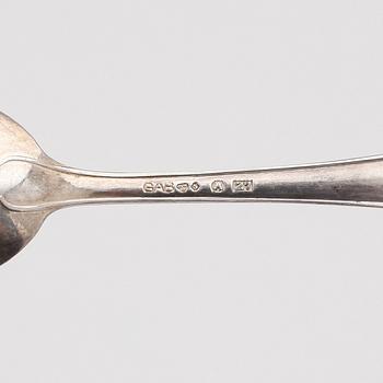 SAMLING SILVER, 12 delar, silver, bla GAB, stockholm, 1900-tal. vikt ca 260 gram.