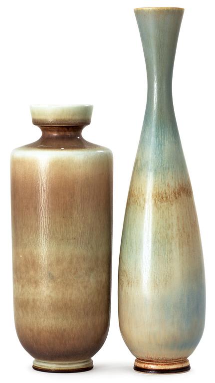 Two Berndt Friberg stoneware vases, Gustavsberg studio 1960 and 1964.