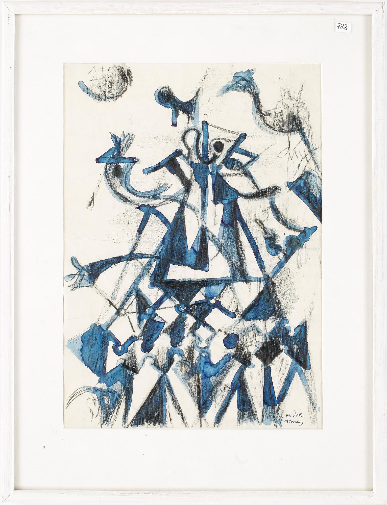 ENDRE NEMES, blandteknik. Signerad.