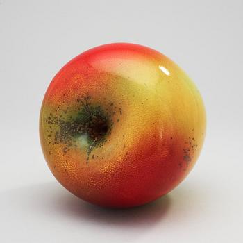 A Hans Hedberg faience apple, Biot, France.