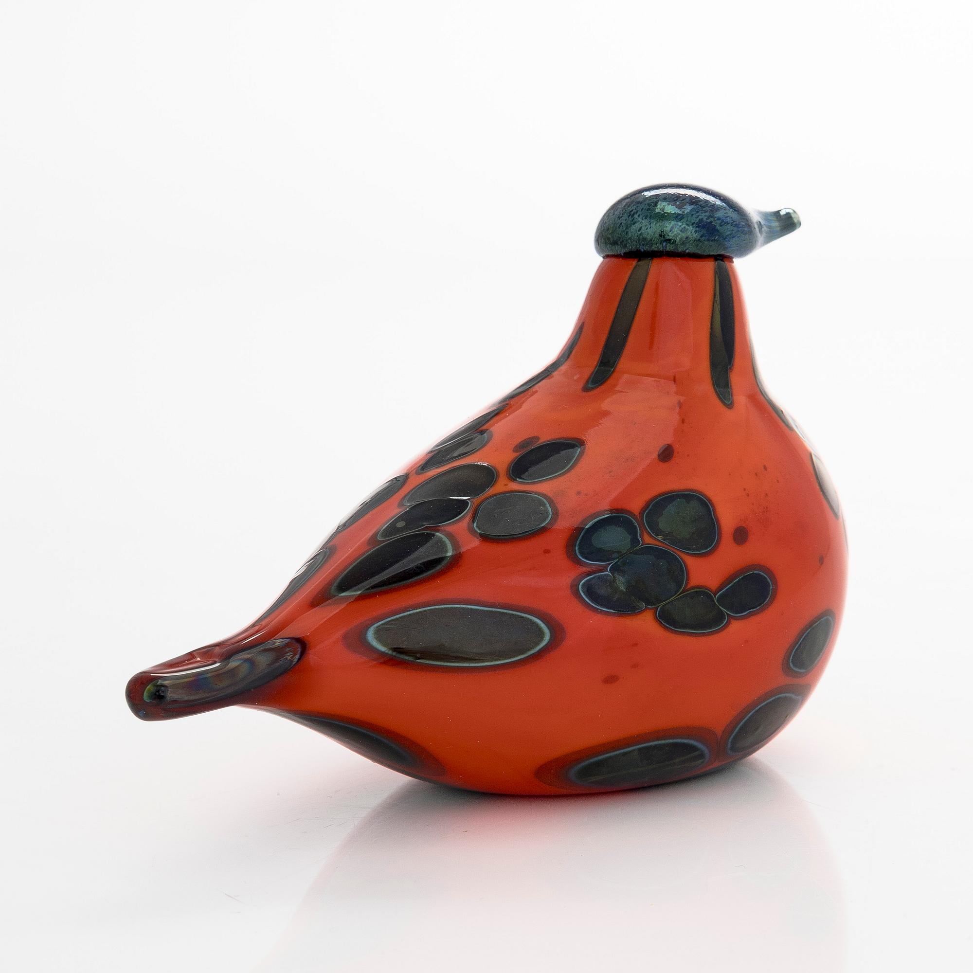 Oiva Toikka, a glass "Firebird", signed O. Toikka Nuutajärvi.