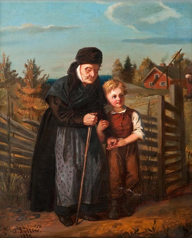 Alexandra Frosterus-Såltin, A BOY AND HIS GRANDMOTHER.