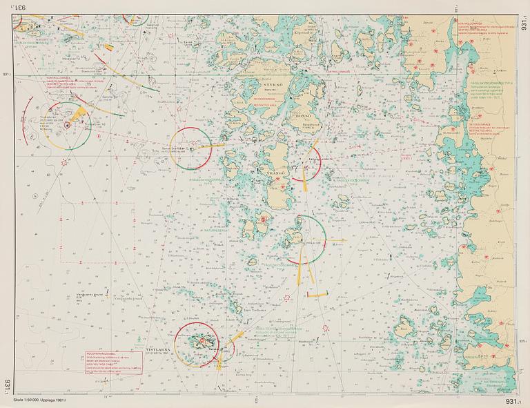 PARTI SJÖKORT, 1900 resp 2000-tal.