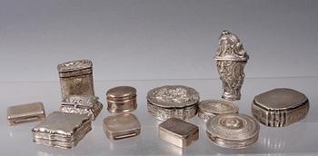 DOSOR, 12 st , silver. Olika länder och mästare. 1800/1900-tal.