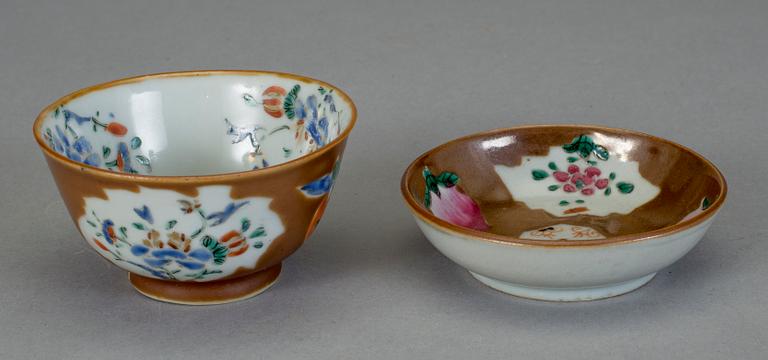 PARTI PORSLIN, 7 delar. Kina, 1700-tal.