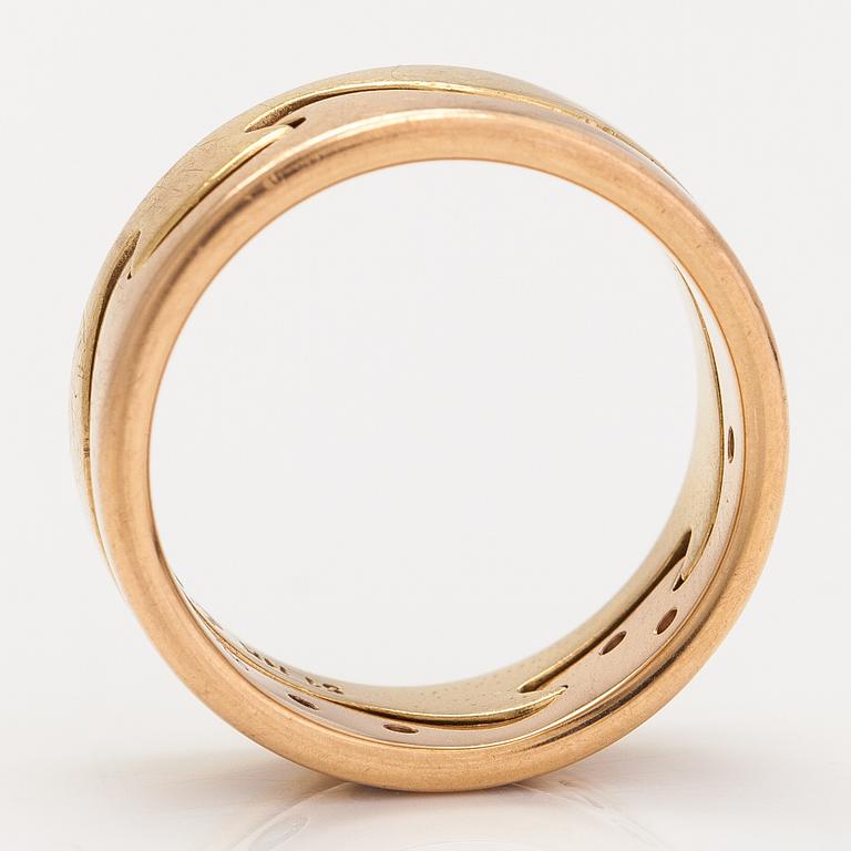 Georg Jensen, Ring "Fusion", 18K röd- och gultguld, diamanter ca 0.15 ct totalt. Danmark.