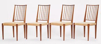 Josef Frank, a set of four model '970' chairs, Firma Svenskt Tenn, mid-20th Century.