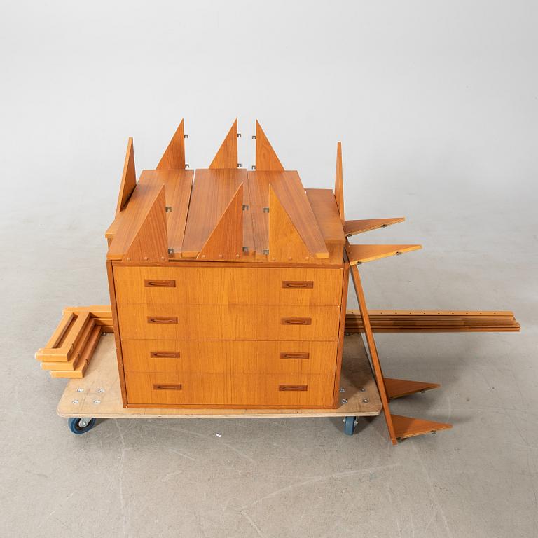 Karhu/Wechert, corner bookcase "Stella" AB Anders Gustafsson Tibro 1960s.