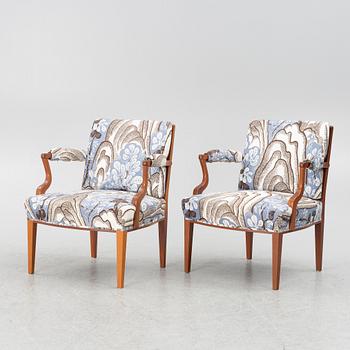 Josef Frank, armchairs, a pair, model 969, Svenskt Tenn.