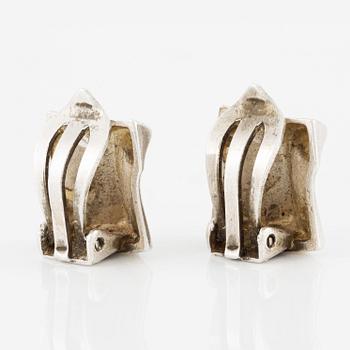 Björn Weckström/Lapponia, örhängen, clips, sterlingsilver, "Muletta".