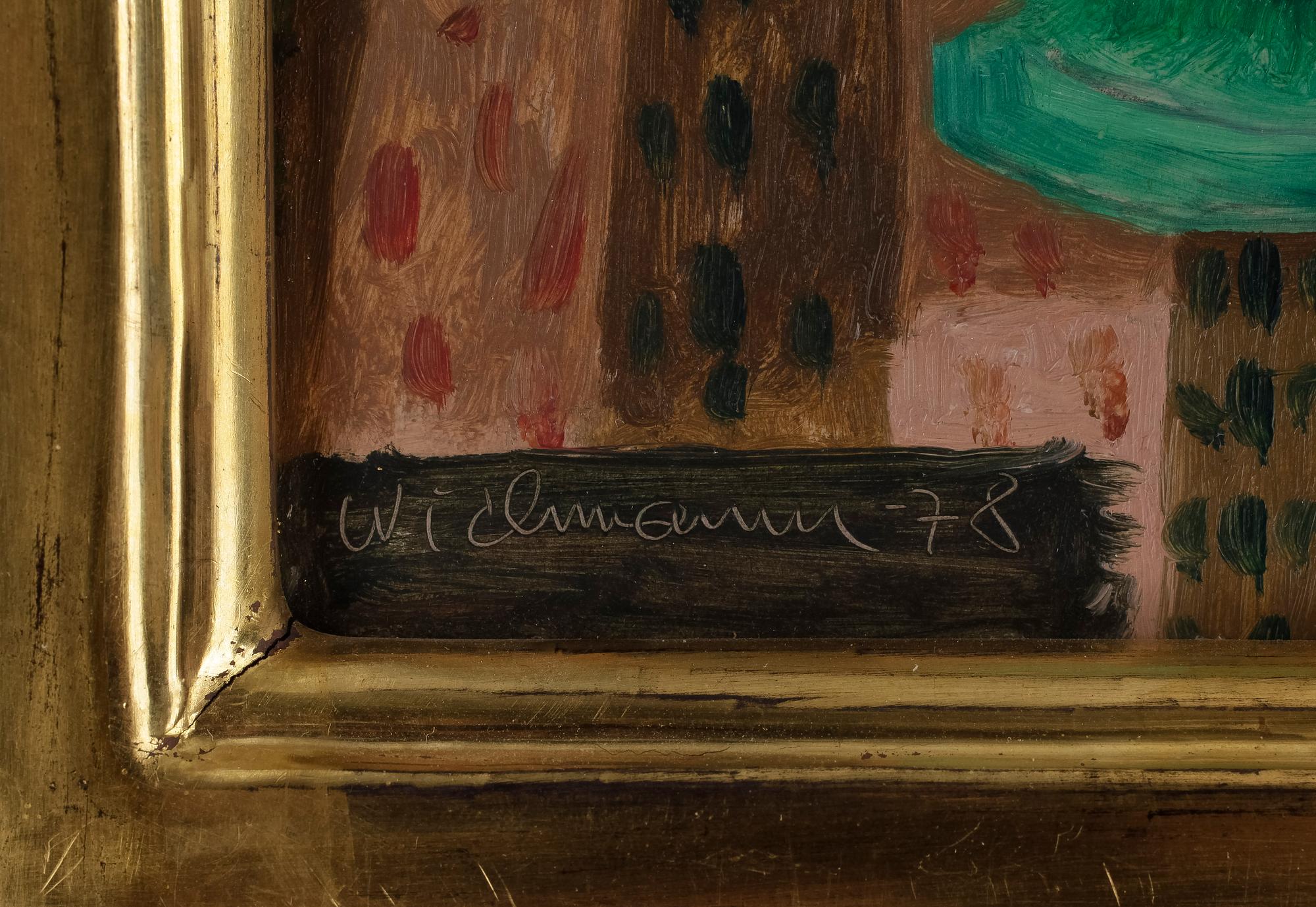 HARRY WICHMANN, olja på pannå, 3 st, signerade, två daterade -78 respektive 72.