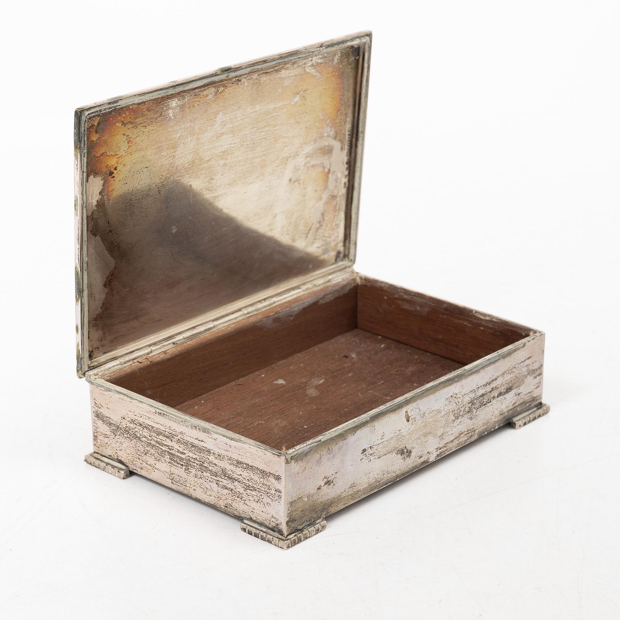 Carl Fredrik Carlman, A silver cigar box, 1936 Stockholm.