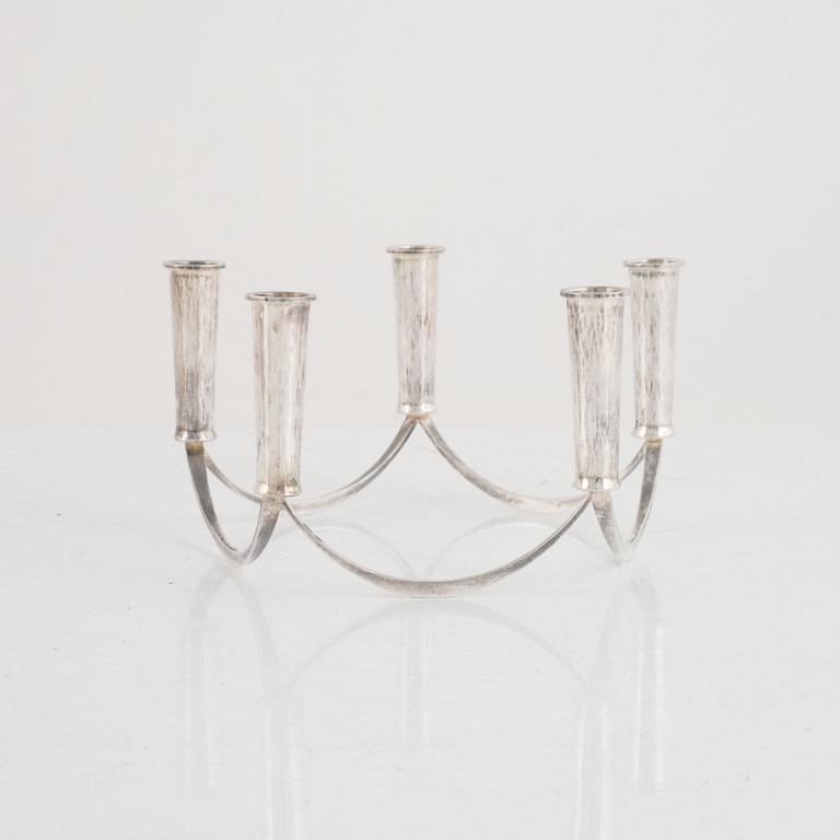 Martin Öhman, a Swedish silver candelabrum, Halmstad 1988.