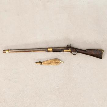 Lock rifle, Swedish, m/1845 modification.