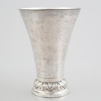 A Swedish Silver Beaker, mark of Christopher Nordin, Hudiksvall circa 1830.