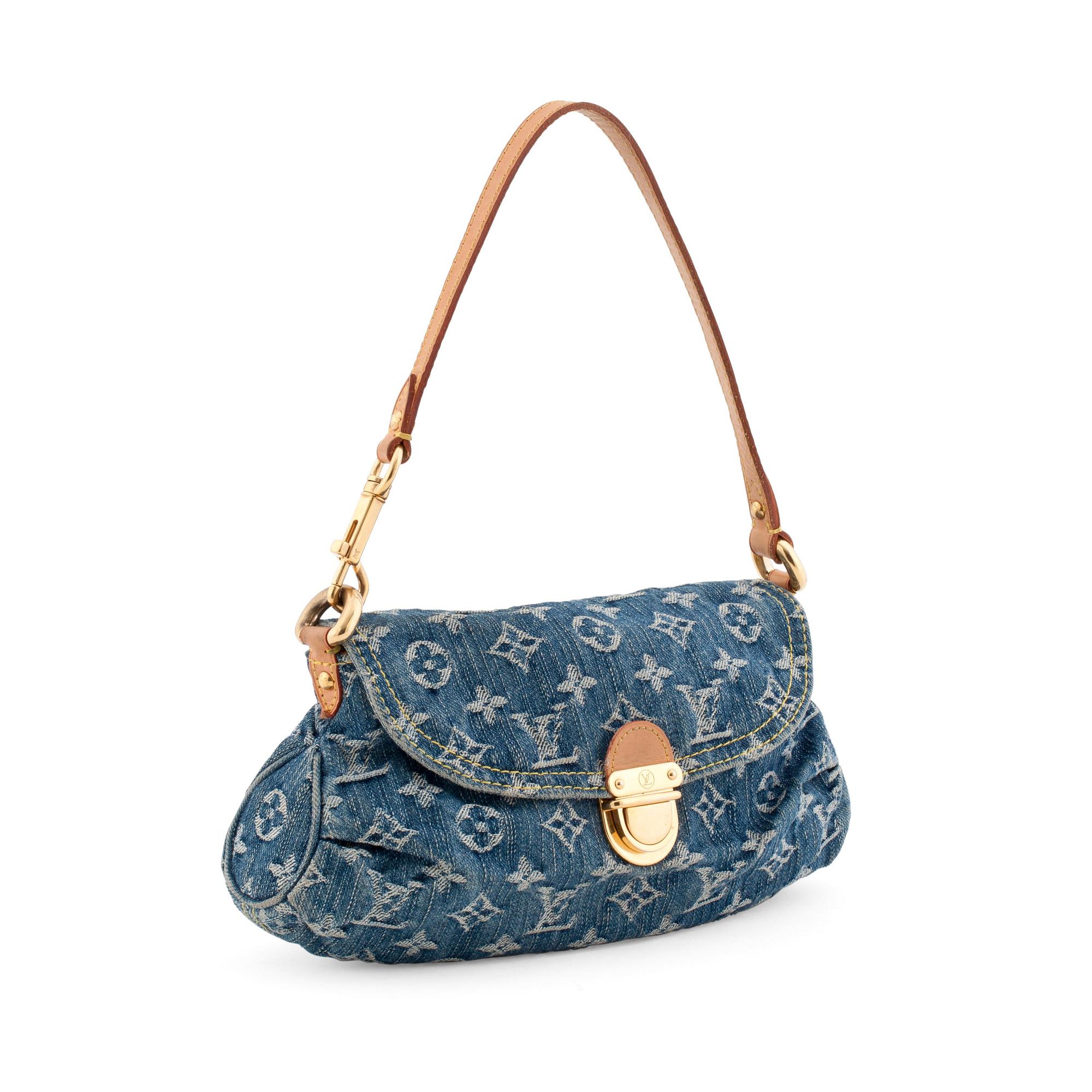 LOUIS VUITTON a blue denim monogram Mini Pleaty shoulder bag limited edition Cruise Collection 2007. Bukowskis