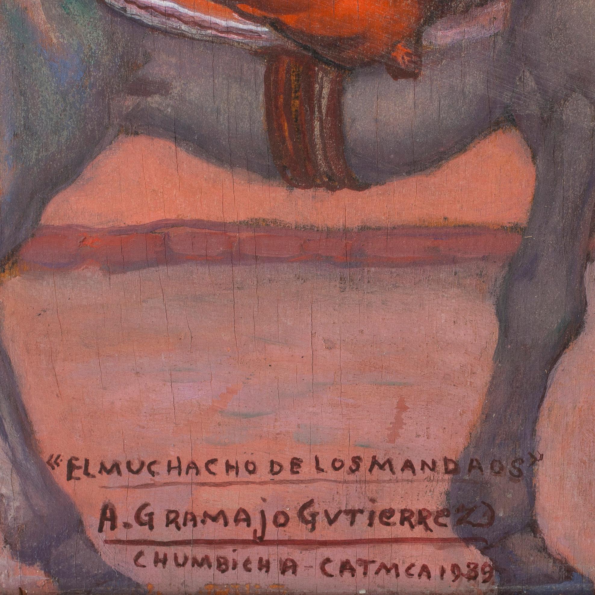 ALFREDO GRAMAJO GUTIERREZ, olja på pannå. Signerad och daterad 1939.