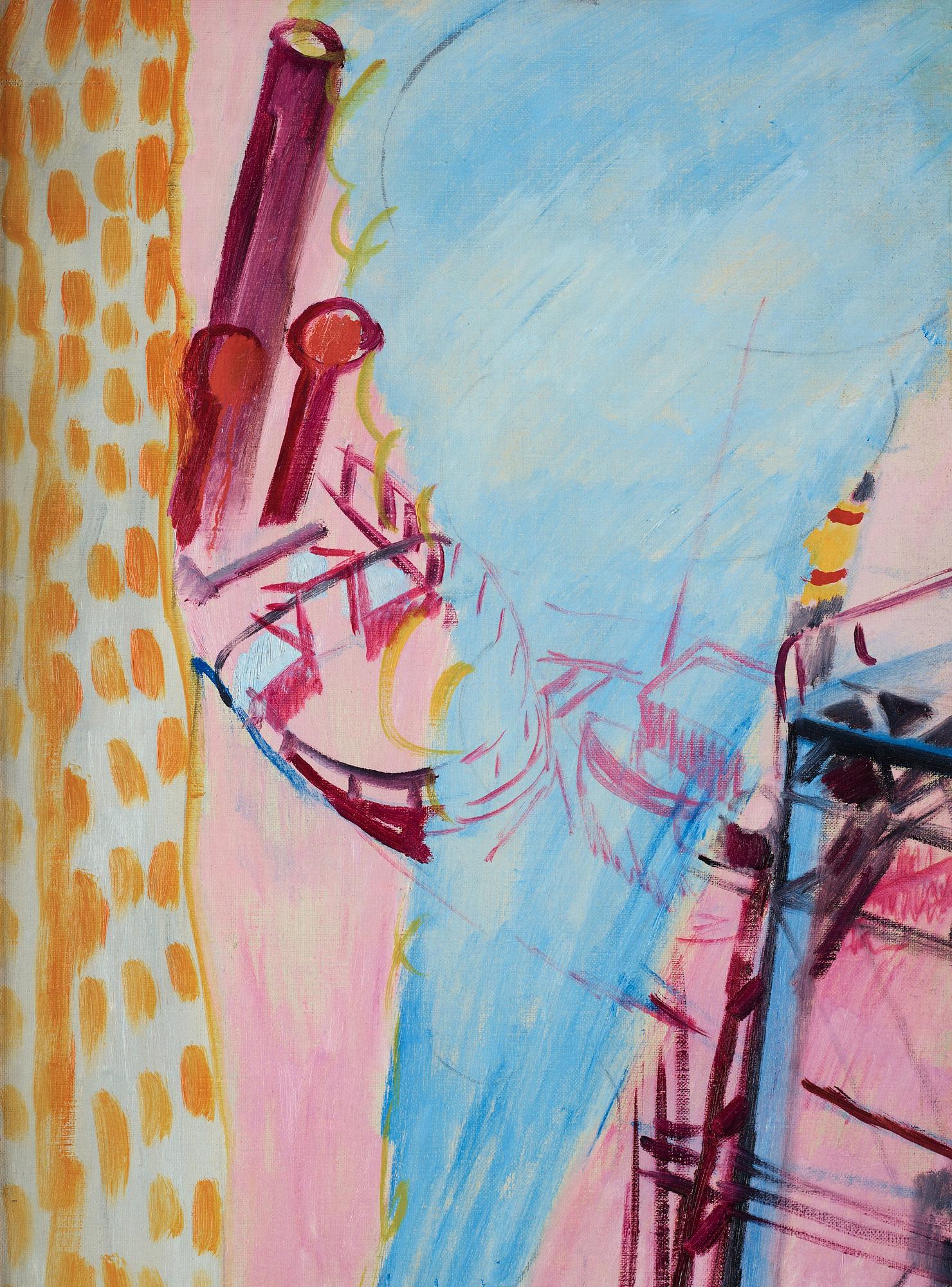 Sigrid Hjertén, "Det blå lokomotivet" (The Blue Locomotive).