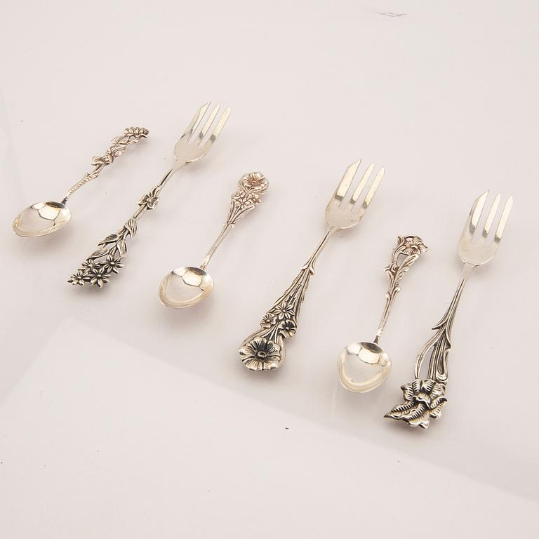 A set of 23 pcs silver cutlery by Gewe Malmö 1962-1987.