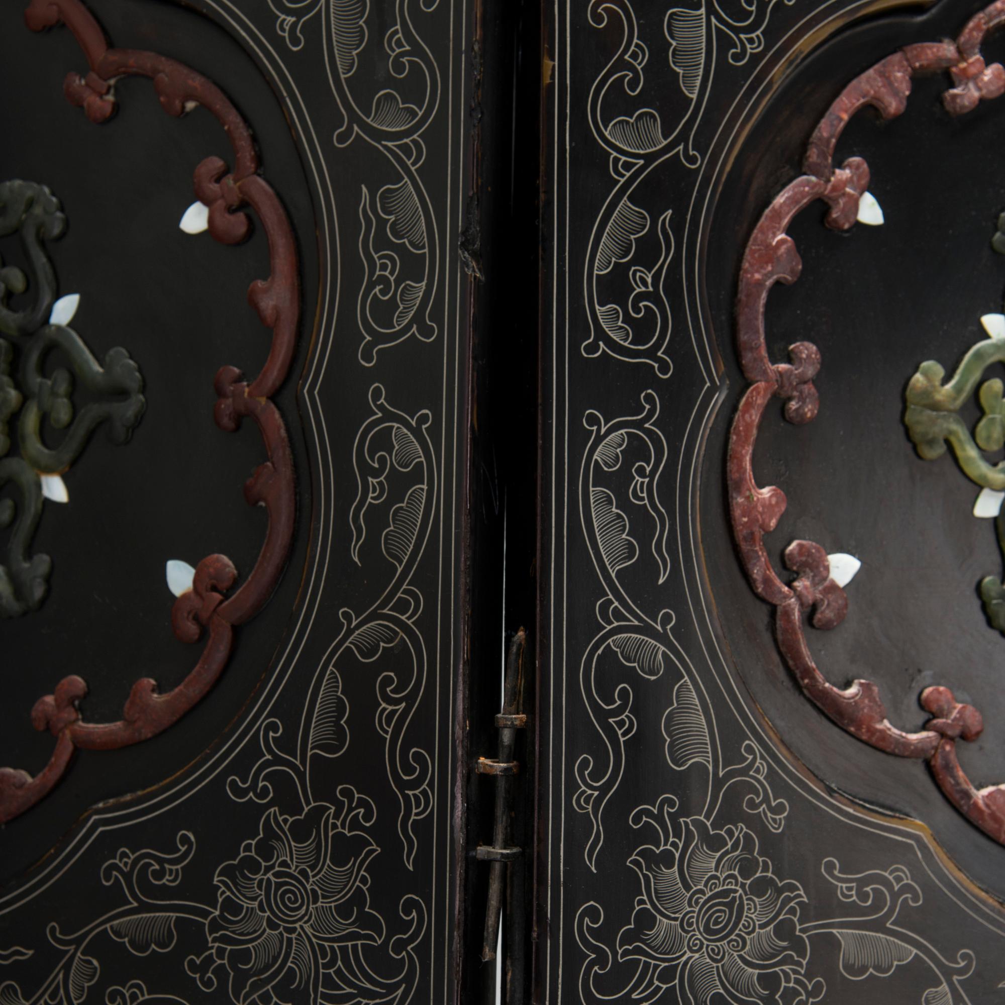 Vikskärm, 6 delar, Kina 1900-talets första hälft.