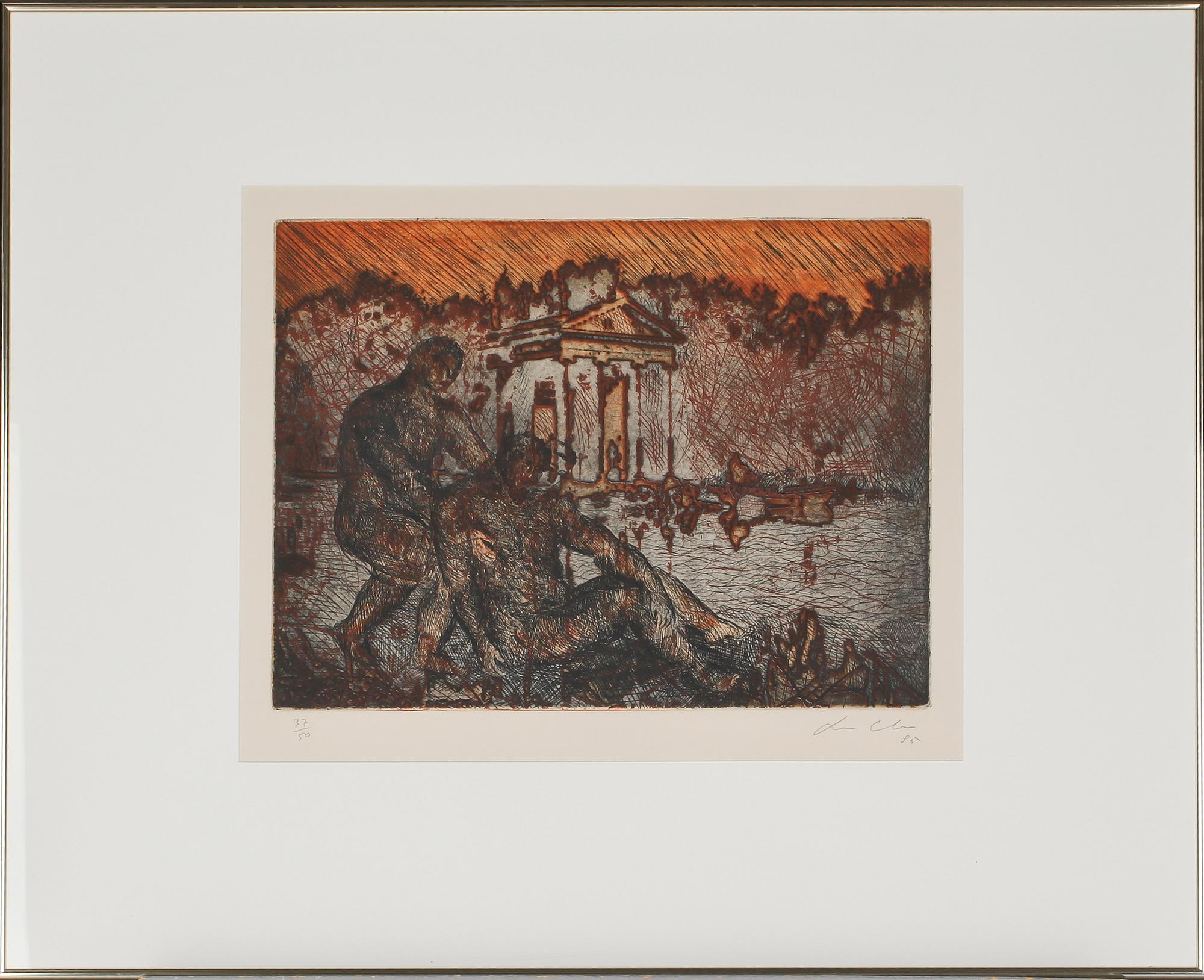 SANDRO CHIA, carborundumetsning, signerad, daterad -85 och numrerad 37/50.