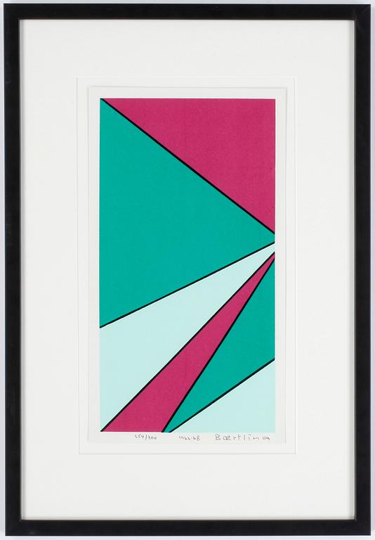 OLLE BAERTLING, färgserigrafi. Signerad och daterad 1966-68. Numrerad 254/300.