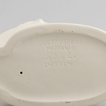 Stig Lindberg, figurin, parian, "Mannen med masken", Gustavsberg.