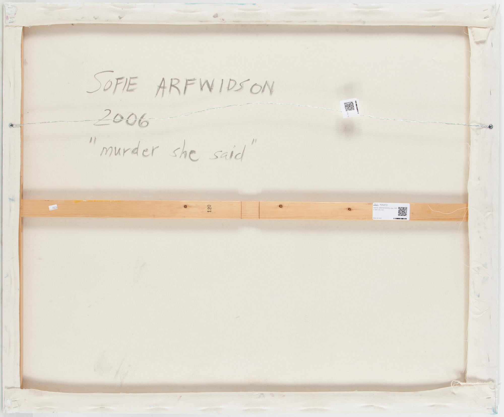 SOFIE ARFWIDSON, duk, 100 x 120 cm.