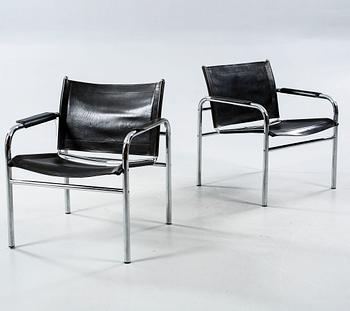 A pair of "Kointe" arm chairs by Tord Björklund, Ikea, late 20th century.