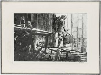 Björn Brusewitz · BJÖRN BRUSEWITZ, etsning, signerad, ET, Daterad 1980.