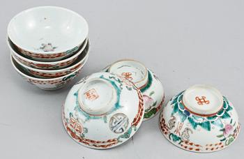 SKÅLAR, 12 st, porslin, Kina 1800/1900-tal.