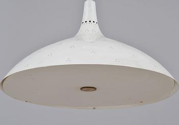Paavo Tynell, PAAVO TYNELL (FINLAND), A PENDANT LAMP, white painted metal. Manufactured by Oy Taito Ab, late 1940s.