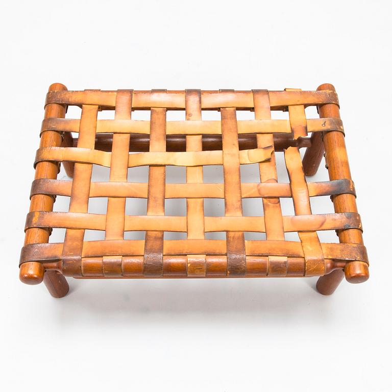 ILMARI TAPIOVAARA, a pair of mid-20th-Century armchairs and a stool for La Permanente Mobili Cantù, Italy.