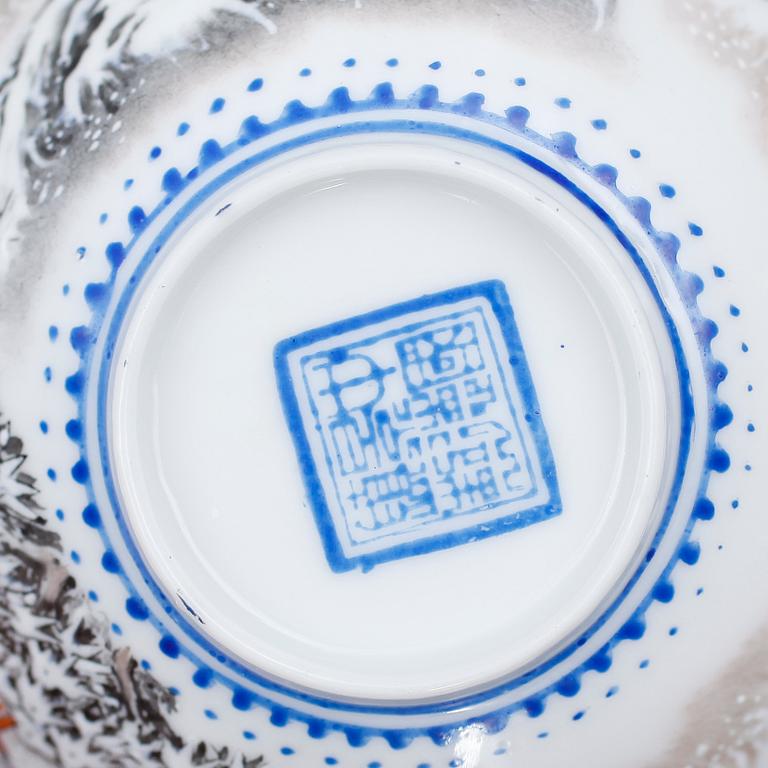 SKÅLAR, äggskalsporslin, Kina, 1900-tal.