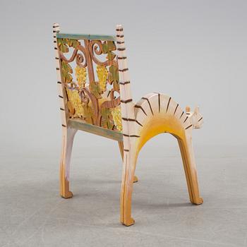 A chair by Gérard Rigot, France, signed and dated -92.