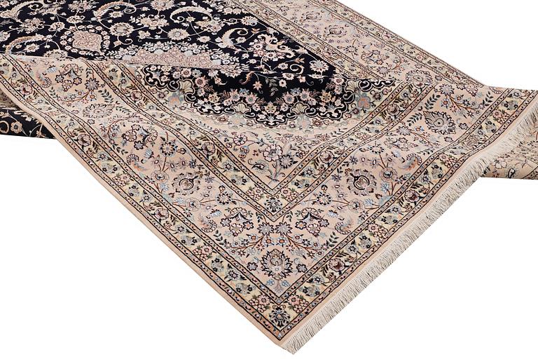 A carpet, Nain, part silk, 6 laa, ca 310 x 204 cm.
