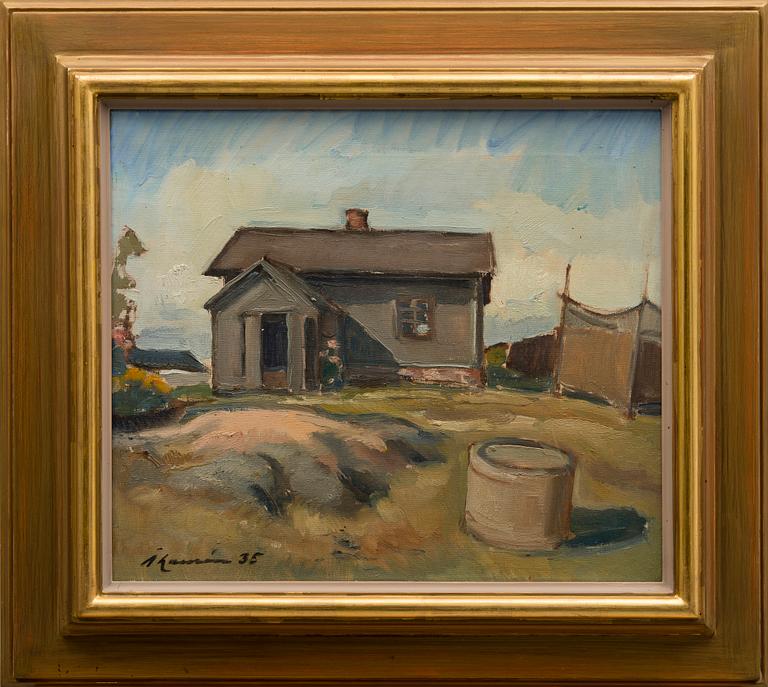 PER ÅKE LAURÉN, öljy kankaalle, signeerattu ja päivätty -35.