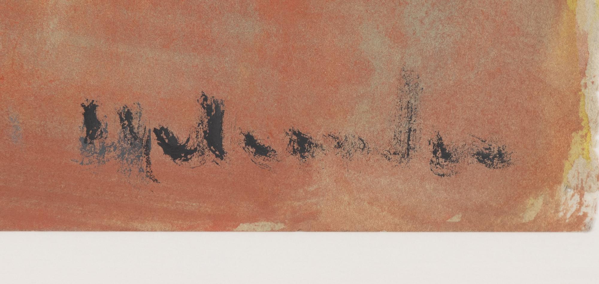 Ruben Heleander, gouache, signed.