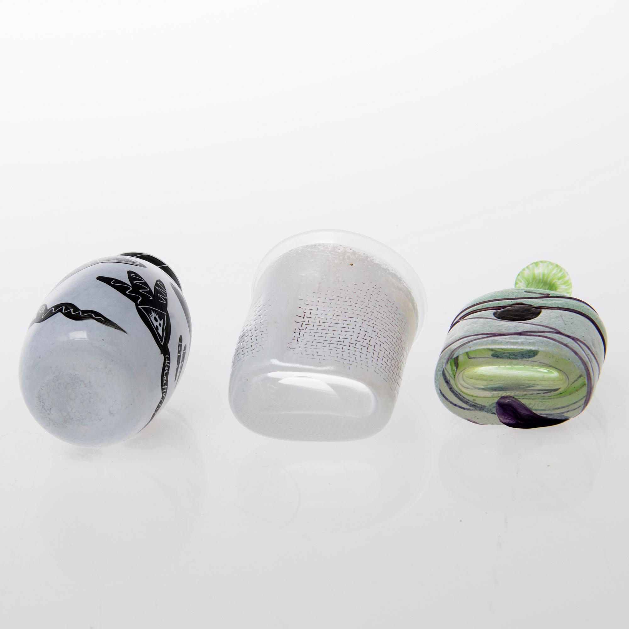KOSTA BODA, PARTI DIVERSE GLAS, 5 delar, glas, Kosta Boda Sverige, 1900-talets slut.