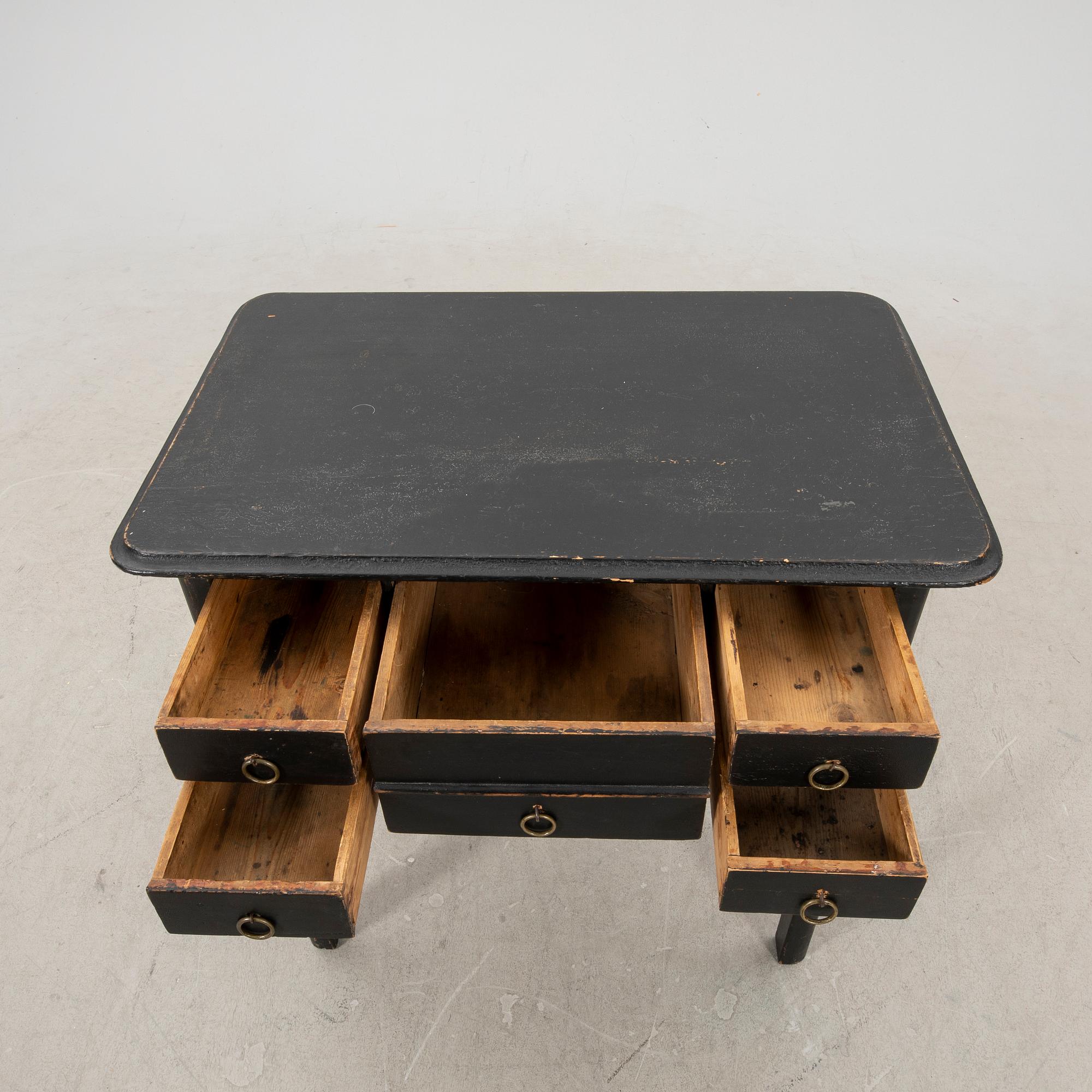 A painted table later part of the 20th century.