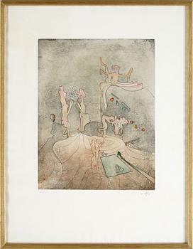 Roberto Matta · ROBERTO MATTA, färgetsning, signerad o numr 8/85.